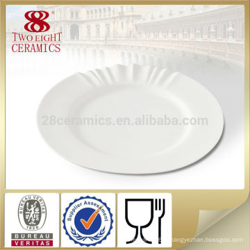 Wavy Porcelaine dîner plaque plate unique plaques à dîner usine Guangzhou